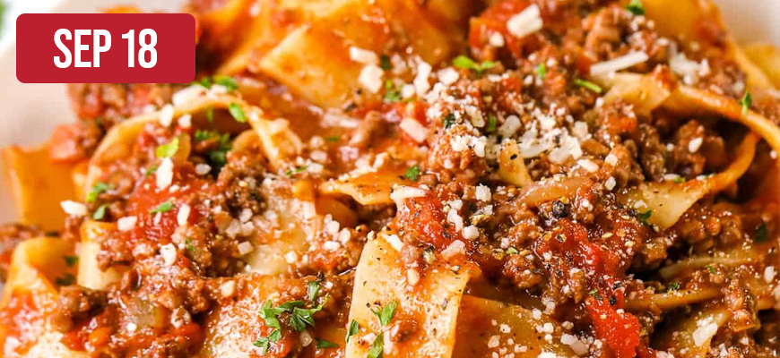 Pasta Bolognese Supper Club - September 18th
